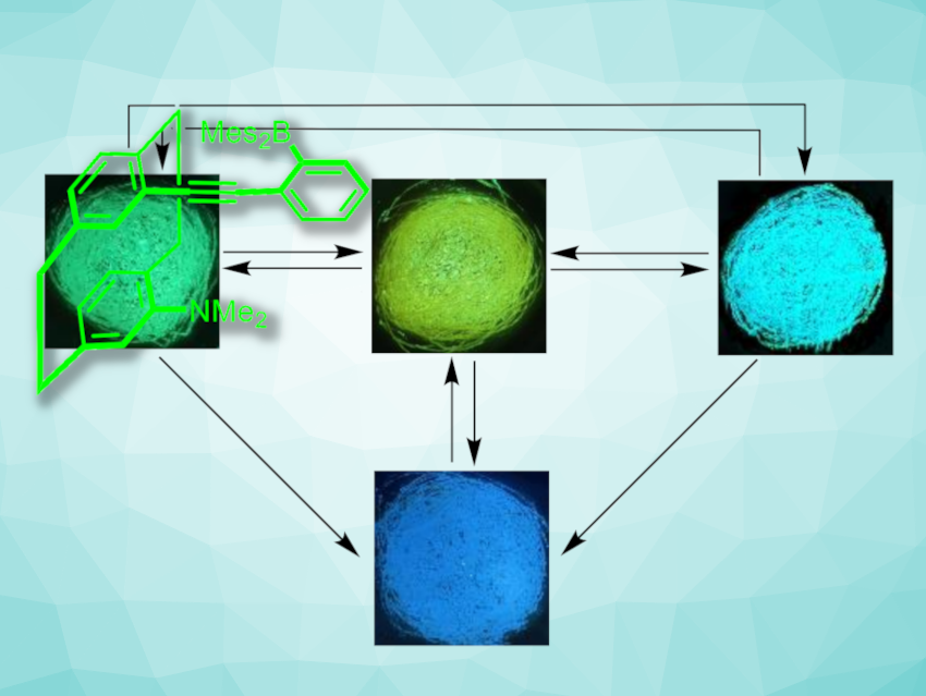 Molecule with Four Switchable Fluorescence Colors in the Solid State