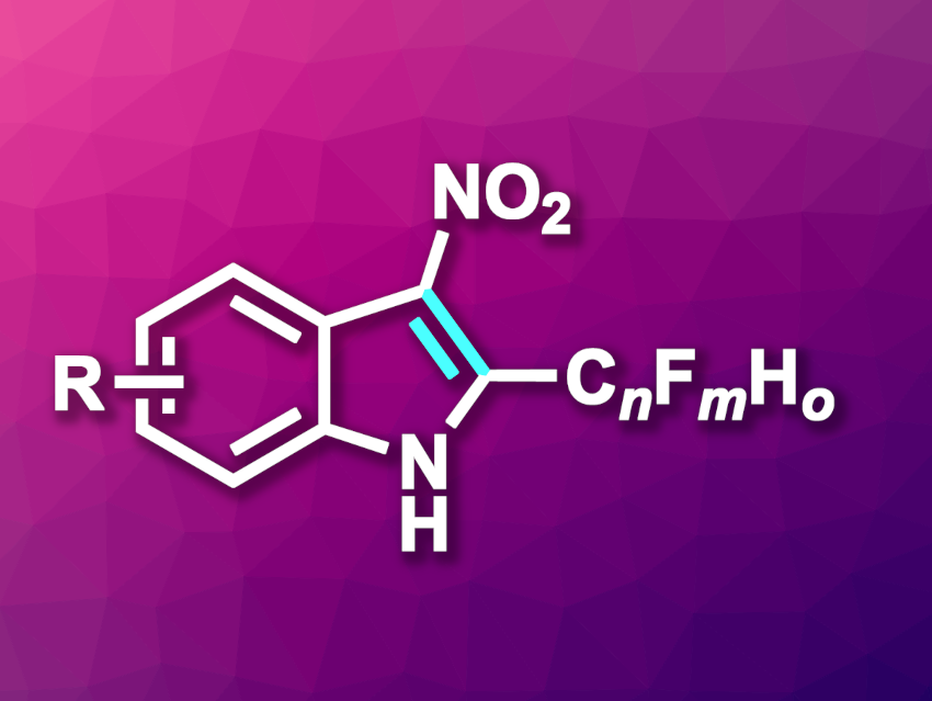 Metal-Free Synthesis of (Per)Fluoroalkyl-Functionalized Nitro-Indoles