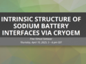 Intrinsic Structure of Sodium Battery Interfaces via cryoEM